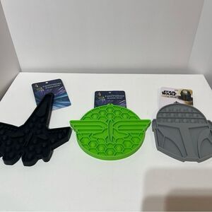 Disney Star Wars and Buzz Lightyear Silicone Trivets Set of 3 NWT